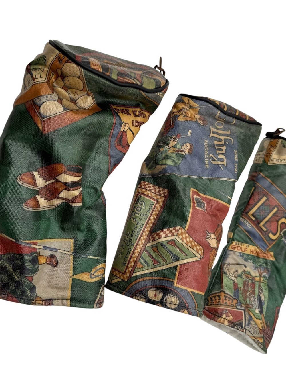 Nordic House Golfer's Gallery Driver Fairway Hybrid Wood Club Headcovers Vintage